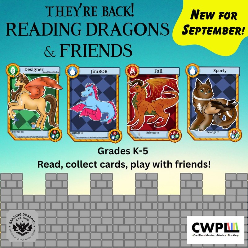 September Reading Dragons and Friends 2025-2026 Reading Dragons and Friends
